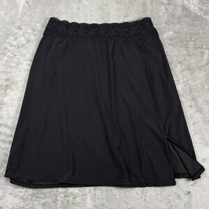 Vassaretti Black Stretch Skirt Lace Waist Womens Size 18